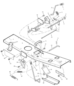 Mower Housing Suspension Diagram and Parts List for 7800532-309007X151B  Briggs and Stratton Lawn Tractor